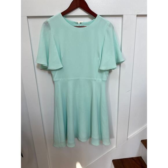 NWT Shoshanna Lovisa Mint Flutter Sleeve A-Line Dress, 8 - Picture 5 of 10